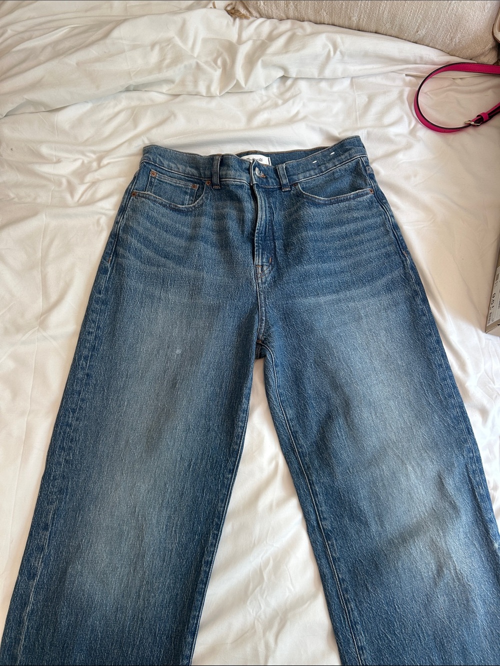 TALL- Madewell Straight-Leg Jeans in Medium Blue Wash